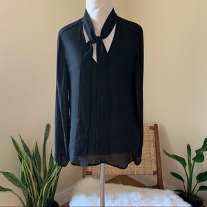 Aritzia Talula Neck Tie blouse-Ivor Top